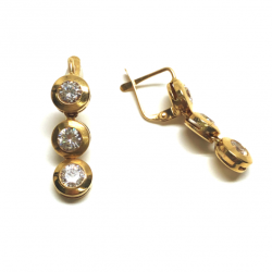 PENDIENTES ORO 18KT CHATONES CIRCONITAS