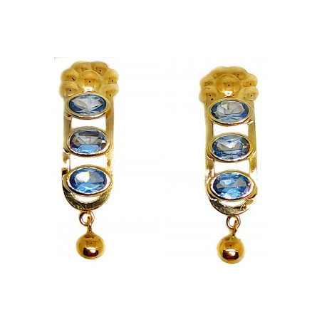 PENDIENTES ORO SEMÁFOROS TRES COLORES
