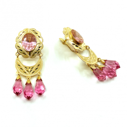 PENDIENTES ORO 18KT LAGRIMAS FACETADAS SWAROVSKI