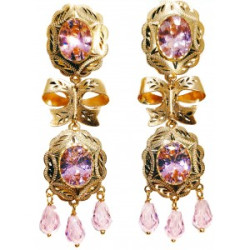 PENDIENTE ORO DOBLE CUBANA...