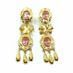 PENDIENTE ORO 18KT DOBLE...