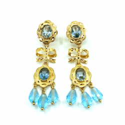 PENDIENTE ORO 18KT DOBLE...