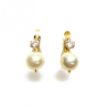 PENDIENTES ORO 18KT TU Y YO PERLA 6 MM