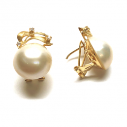 PENDIENTE ORO 18KT PERLA JAPONESA 13MM