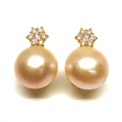 PENDIENTE ORO 18KT PERLA JAPONESA 14MM