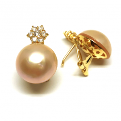 PENDIENTE ORO 18KT PERLA JAPONESA 14MM