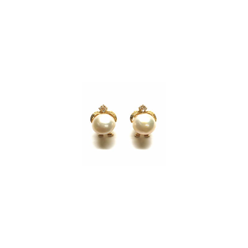 PENDIENTE ORO 18KT PERLA JAPONESA 12MM