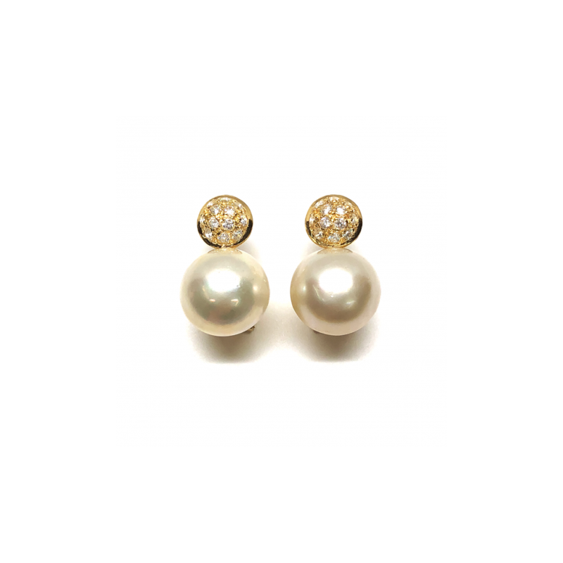 PENDIENTE ORO 18KT PERLA JAPONESA 12MM