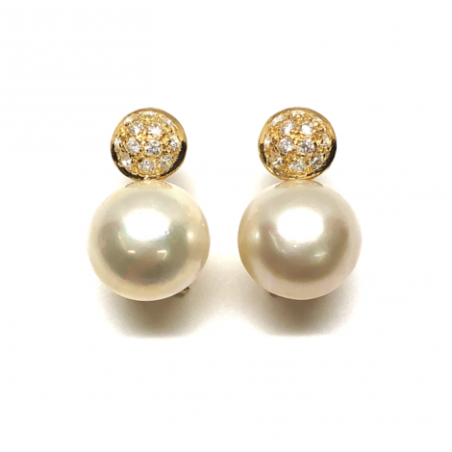 PENDIENTE ORO 18KT PERLA JAPONESA 12MM