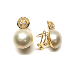 PENDIENTE ORO 18KT PERLA JAPONESA 12MM